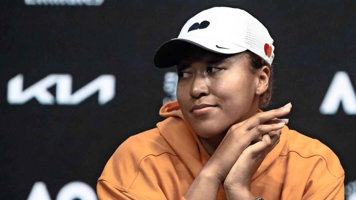 Japan's Naomi Osaka during a press conference ahead of the Australian Open in Melbourne on Saturday. — AP