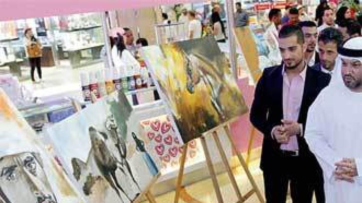 Painting exhibition at mall