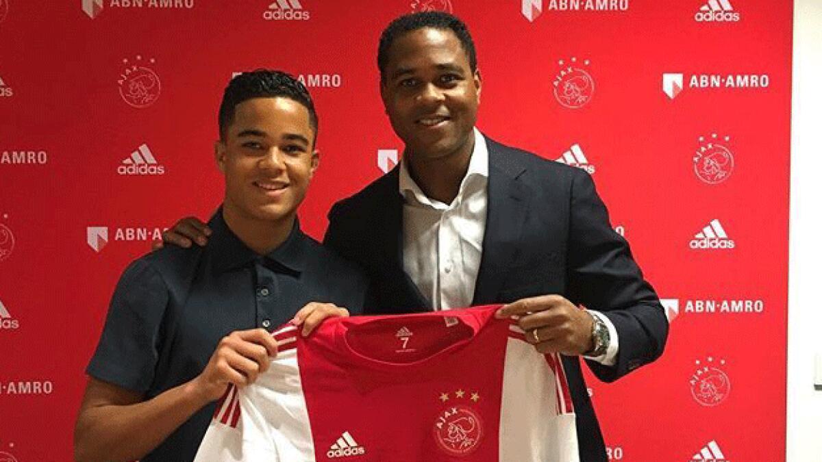 Like father like son: Justin hopes to do a Patrick Kluivert