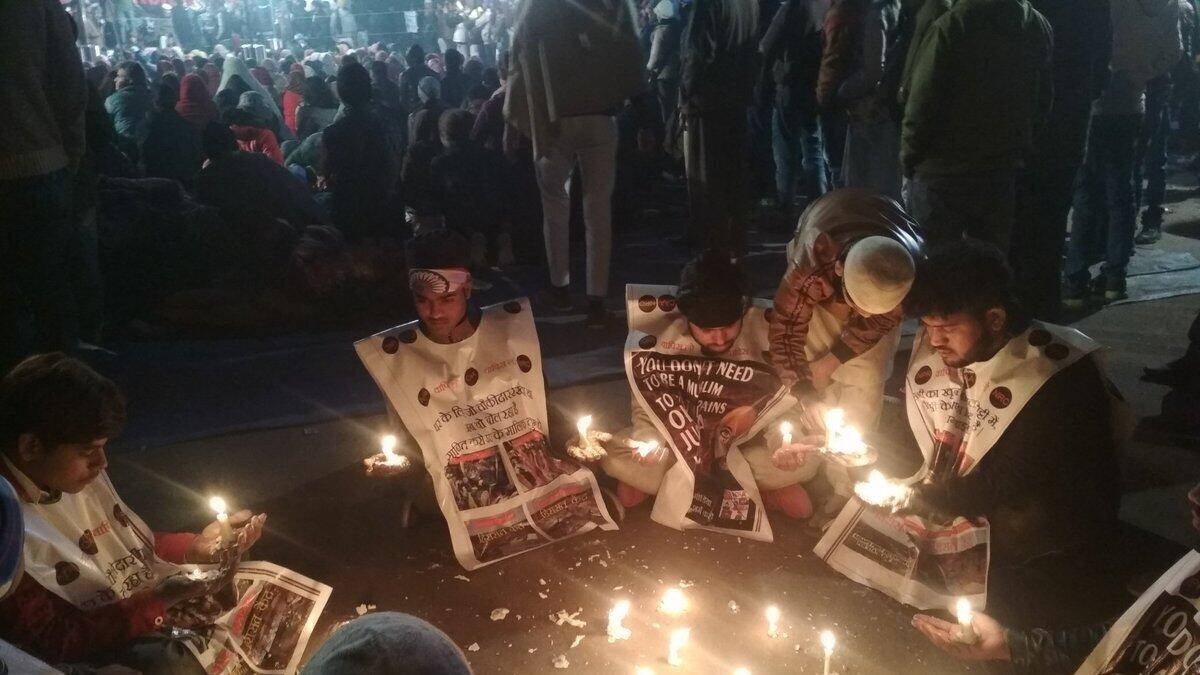 The protesters in Shaheen Bagh, Delhi faced inclement weather conditions for the last two weeks.