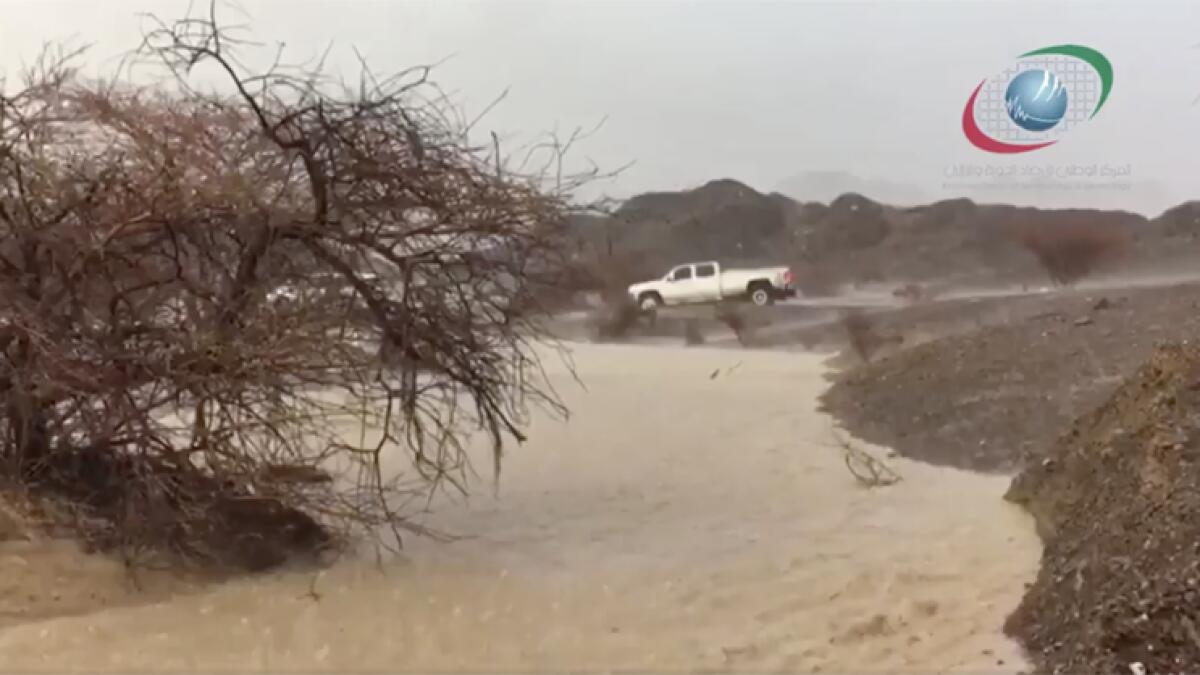 Video: Heavy rain lashes parts of UAE