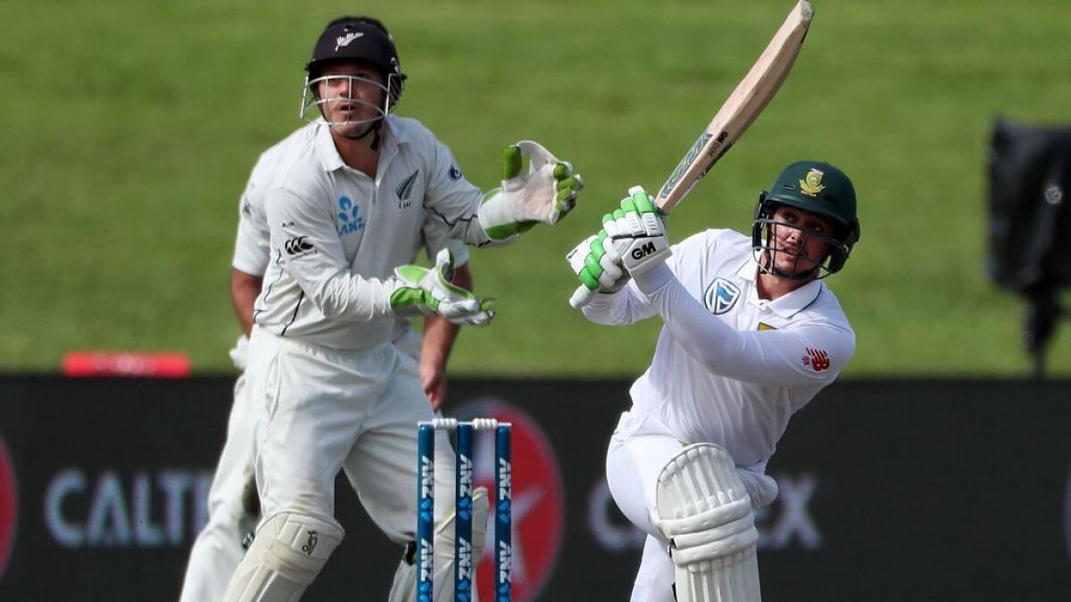Cricket: Hamilton Test keenly poised as De Kock bats through pain