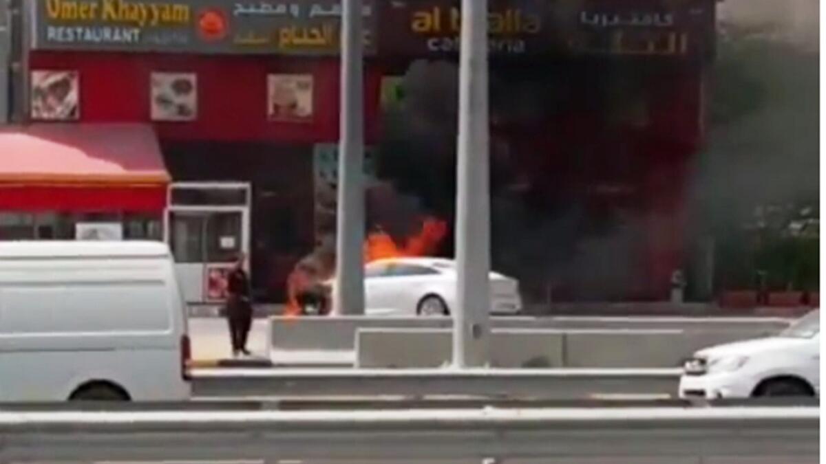 7 cars burst into flames in scorching UAE heat