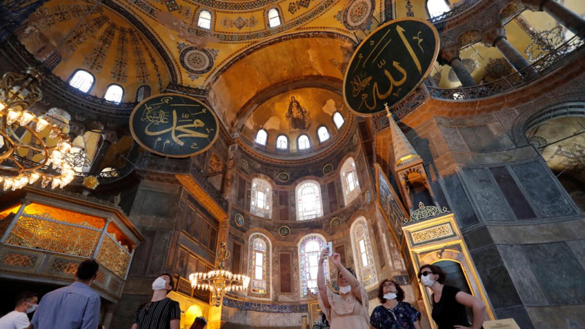 People visit Hagia Sophia or Ayasofya, a UNESCO World Heritage Site, which was a Byzantine cathedral before being converted into a mosque which is currently a museum, in Istanbul, Turkey. Photo: Reuters&lt;br&gt;&lt;br&gt;Research: Mohammad Thanweeruddin