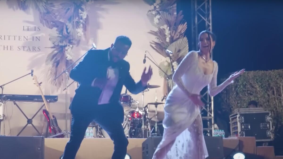 Hardik Pandya and Natasa Stankovic during their wedding celebrations (Courtesy: Natasha Stankovic's YouTube channel)
