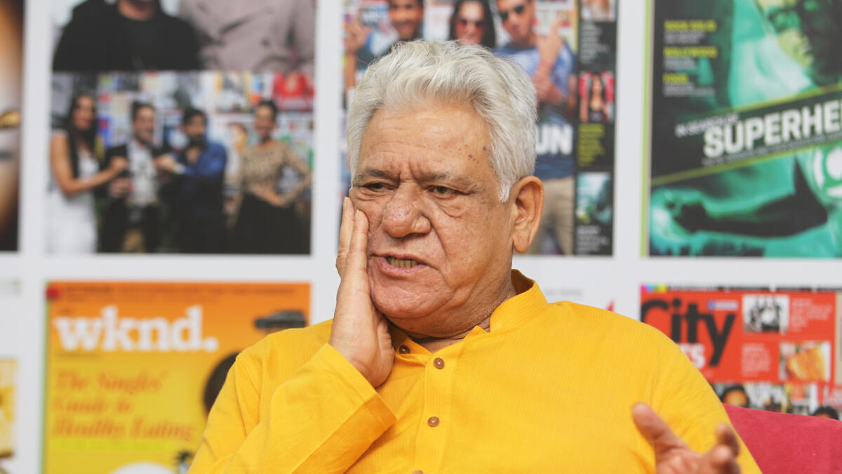 CT050916-KP-OMPURI  Bollywood actor Om Puri promotes his upcoming pakistani move 'Actor In Law', in KT on Monday, 05 September 2016. Photos by Kiran Prasad