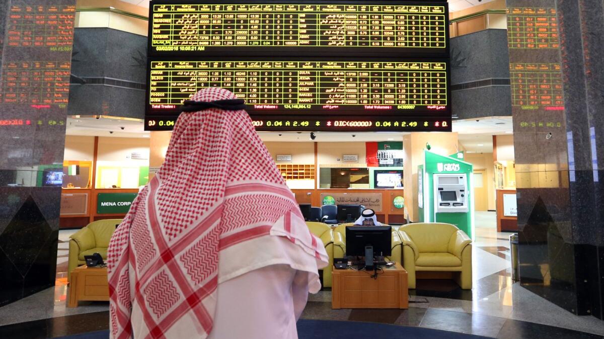 The Abu Dhabi index closed 1.99 per cent up to 6,706.65 points buoyed by a 15 per cent surge in International Holding. — File photo
