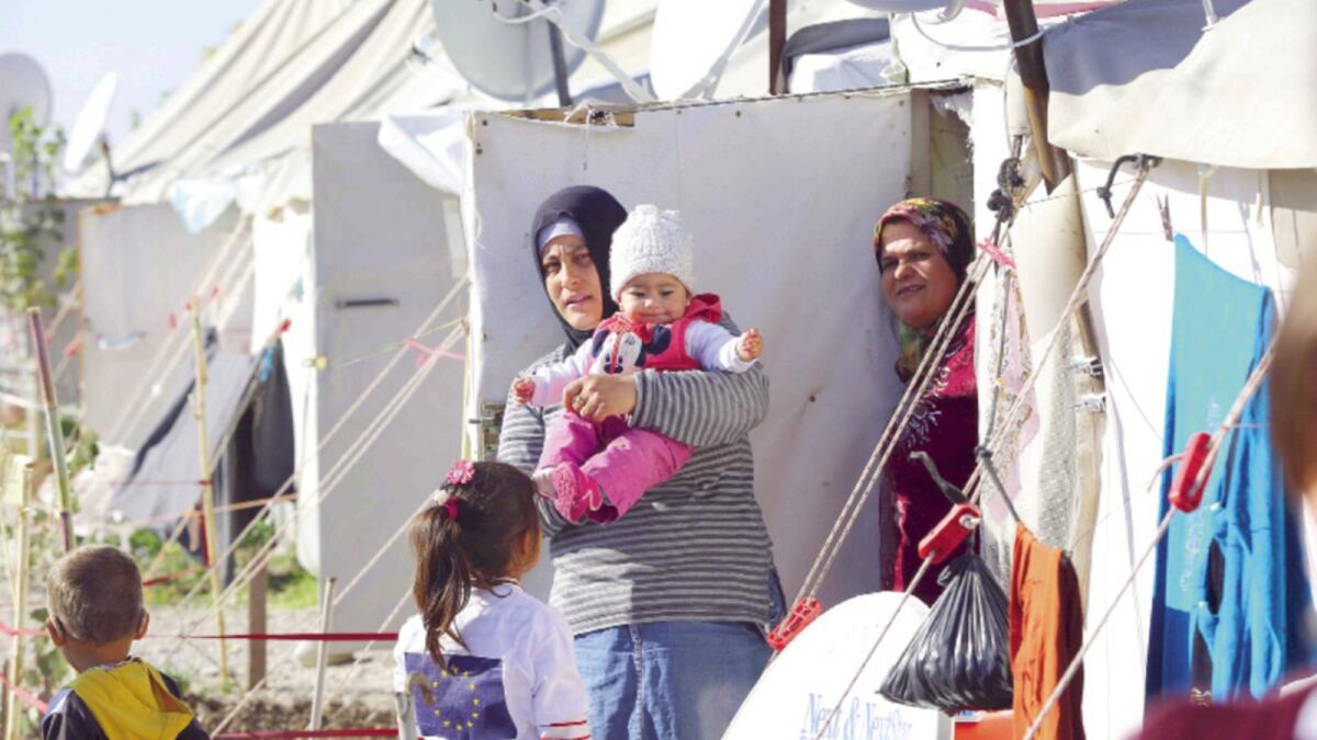 Syrian refugees at a camp in Osmaniye, Turkey. — AFP file