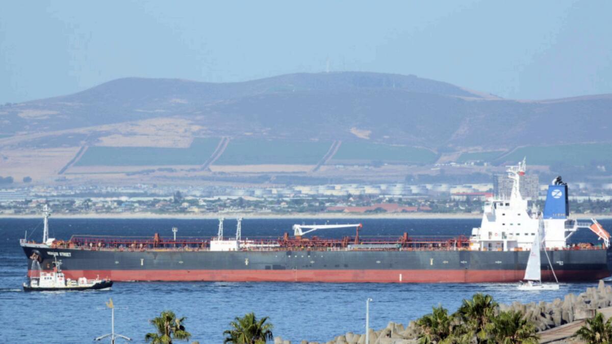 Liberian-flagged oil tanker Mercer Street, which came under attack off the coast of Oman in the Arabian Sea.Israel and US said the explosion was from a drone produced in Iran. — AP file