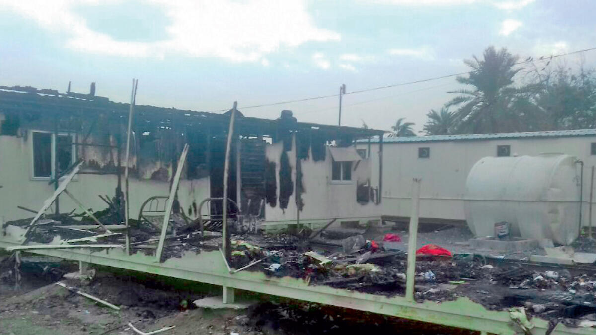 100 workers stranded as caravans catch fire in Sharjah