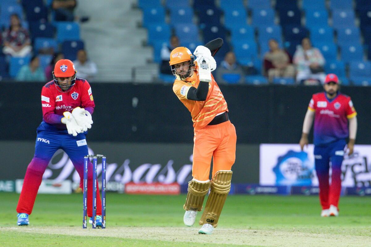 James Vince of Gulf Giants plays a shot during the match against the Dubai Capitals. — Supplied photo