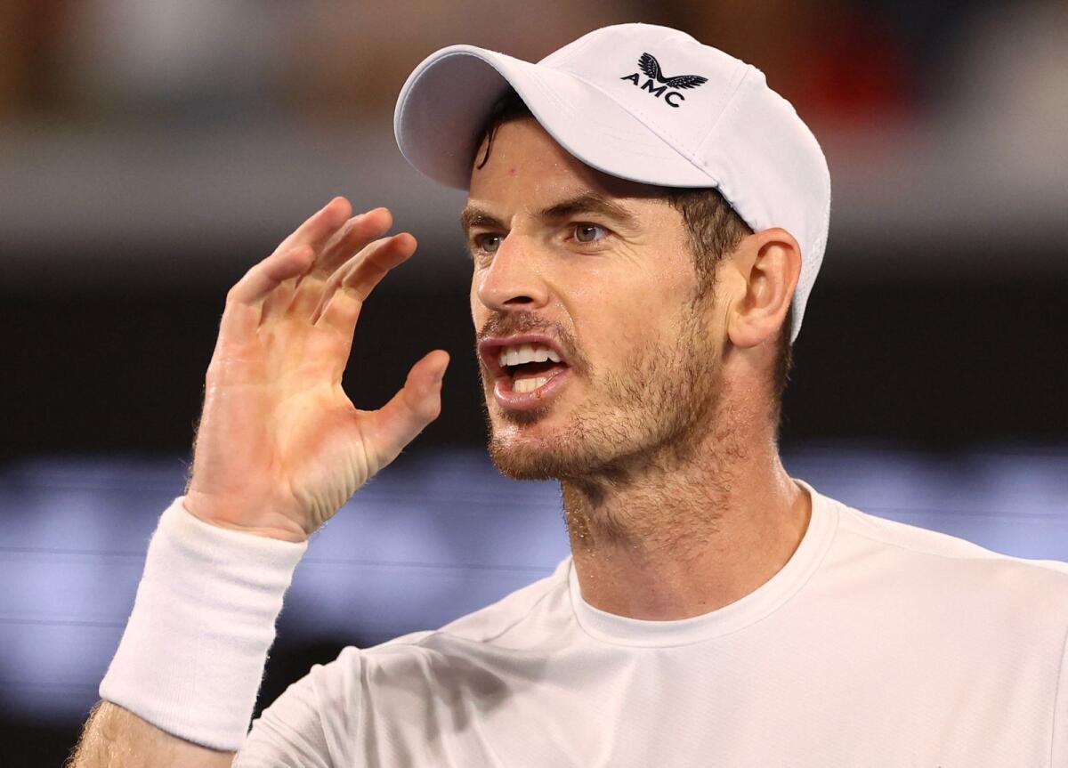 Britain's Andy Murray reacts during his Australian Open third round match against Spain's Roberto Bautista-Agut. -- Reuters