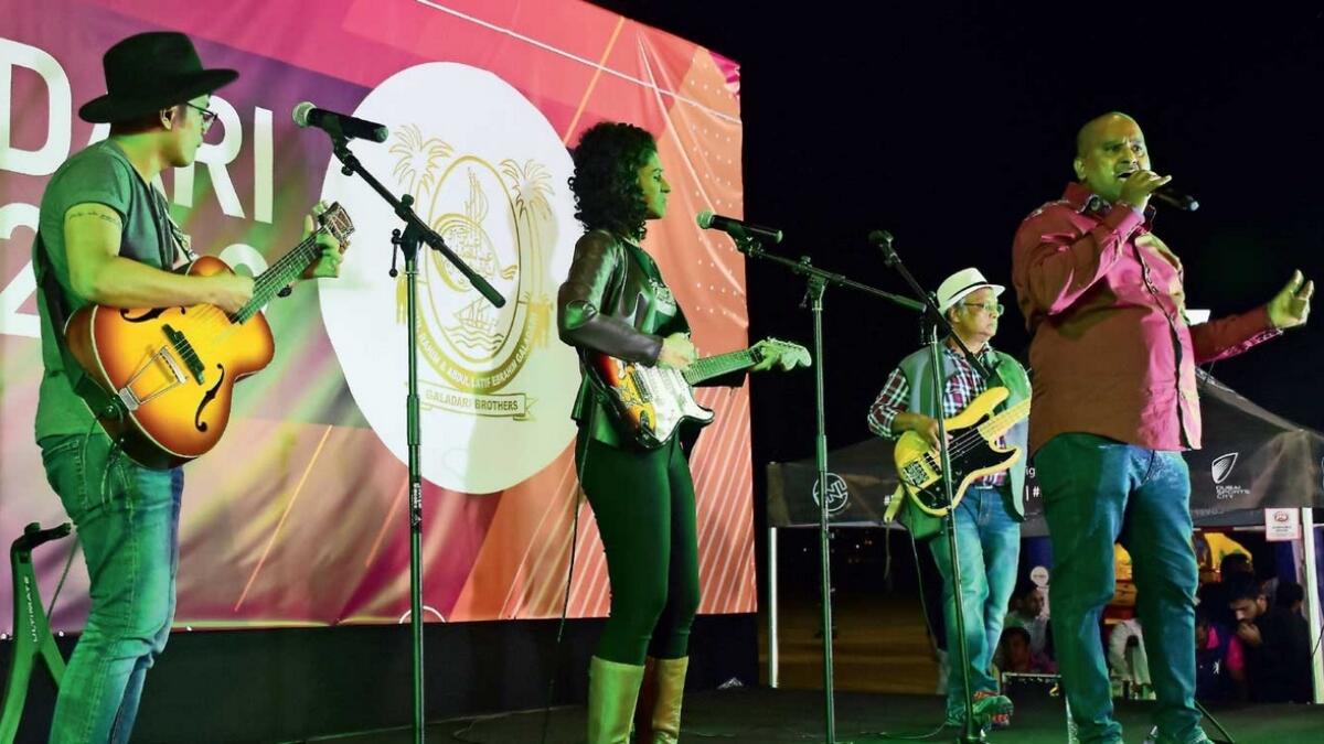 House band, Khaleej Tunes, belt out some hit songs to entertain the crowd.- Photo by Shihab/Khaleej Times