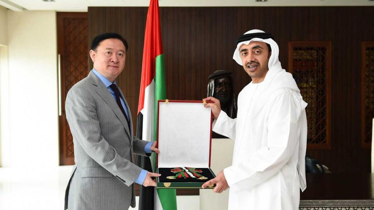 UAE President confers Independence Order on Chinese Ambassador