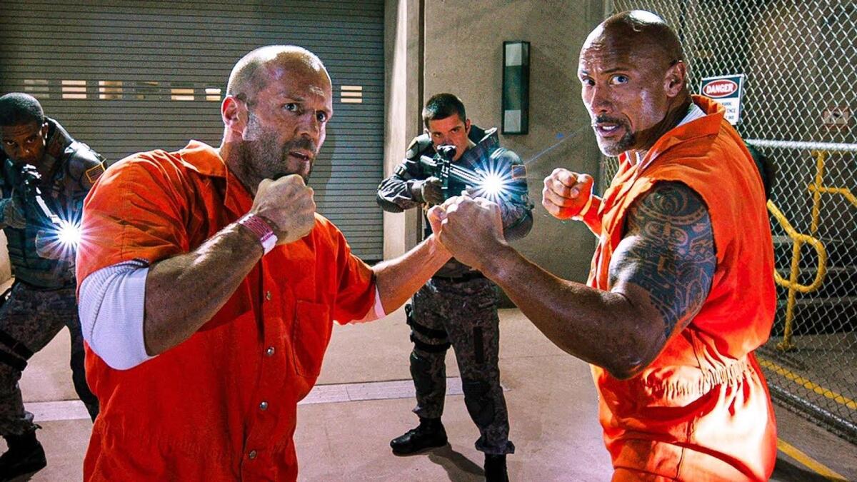 8) Prison escape (The Fate of the Furious - 2017).  Dwayne Johnson’s Hobbs and Jason Statham’s Shaw were so good that we saw a spinoff film based entirely on the two characters. The differences between a massive brawny Hobbs and a quick and agile Shaw are exactly what sets the chemistry between the two. The prison escape scene from the franchise’s eighth installment is a groundbreaking sequence of trash talk, action, and stunts that were very much needed to get away from all the spurious action scenes.