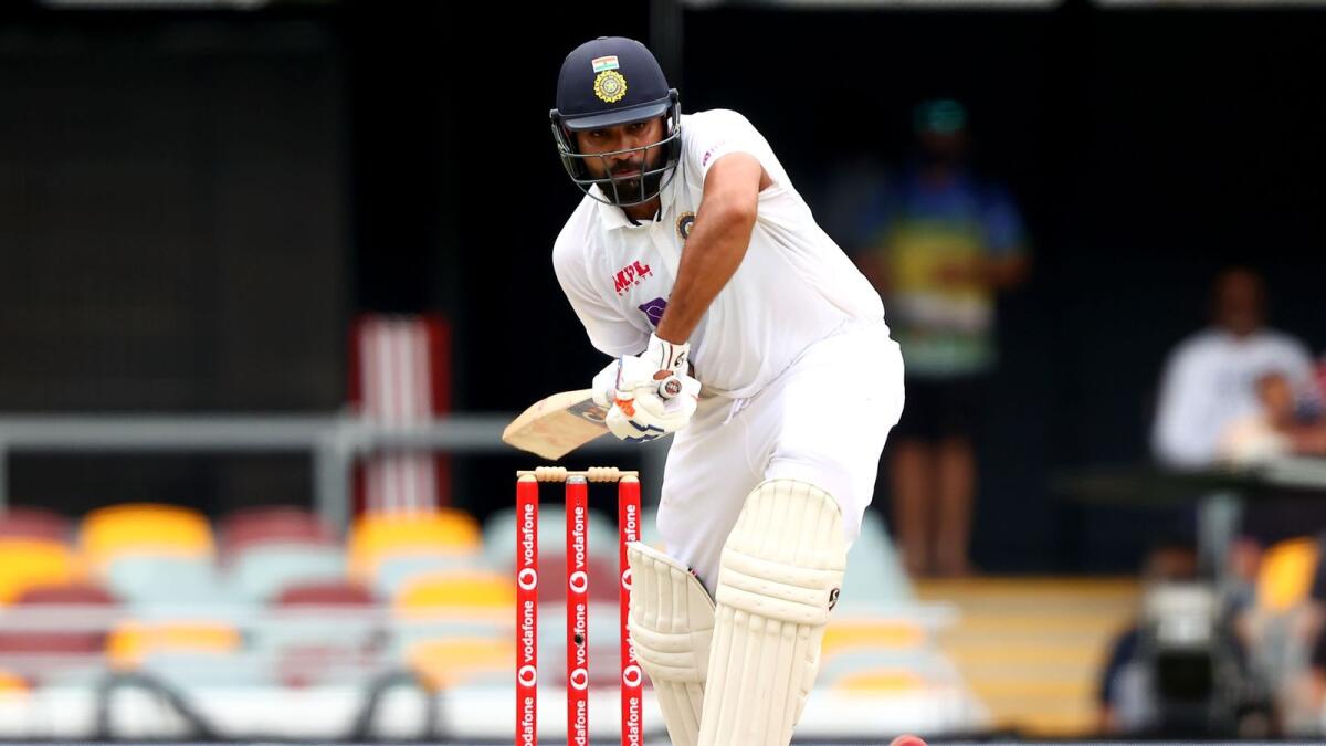 India's batsman Rohit Sharma plays a shot on day two of the fourth Test against Australia. — AFP