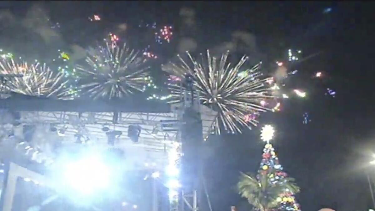Philippines celebrated New Year 2018 with fireworks and a star-studded show by a local TV network