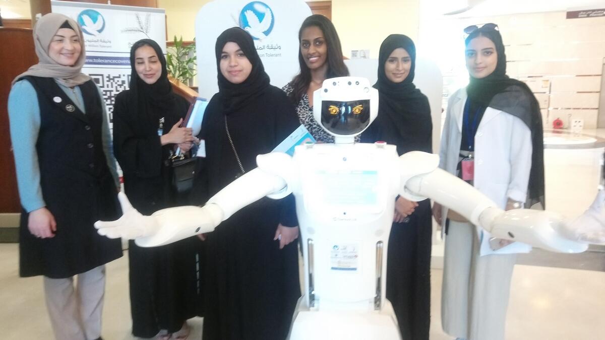 UAE astronaut, Hazzaa, Hazzaa AlMansoori, inspiration, students, robot, UAE’s first astronaut, Dubai, UAE, Abu Dhabi, UAE space industry, 