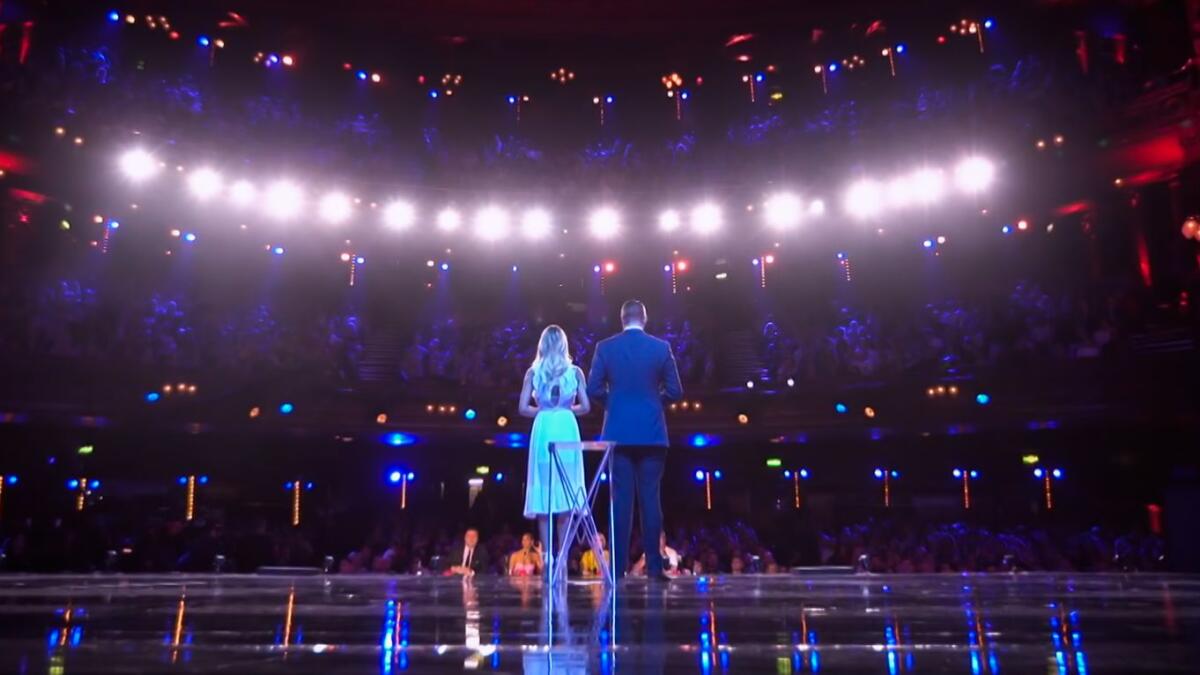 James Harrington and Marina Liani performing on America’s Got Talent (AGT). Photo: Supplied