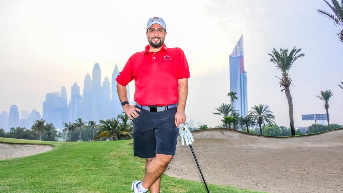 Abdulwahed Al Qasem is among the top seven golfers in the UAE. — Photo by Shihab