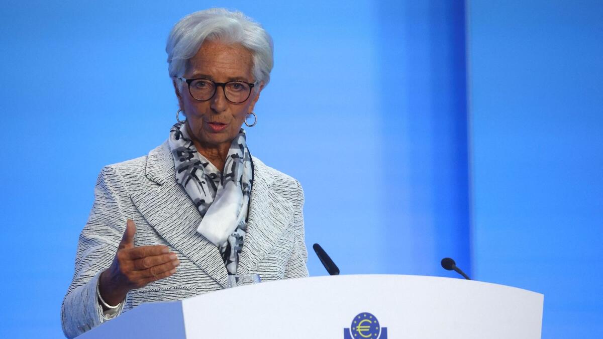 Christine Lagarde, European Central Bank (ECB) president addresses a news conference following the ECB's monetary policy meeting in Frankfurt, Germany, on September 8, 2022. — Reuters