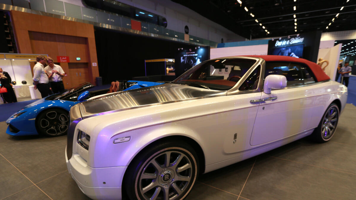 LUXURY WHEELS... What’s an expo in the UAE without the luxury quotient? High-end cars were seen in all their customised, fitted out glory at the venue.