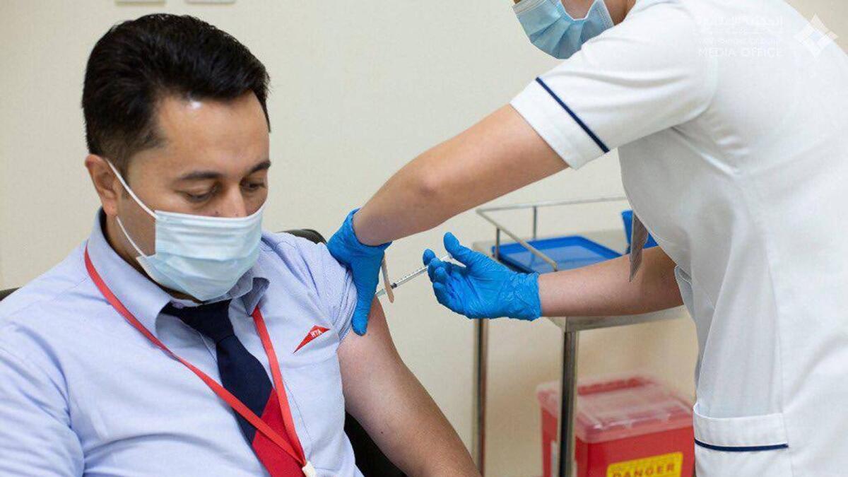 Asif Khan Fazle Subhan, 37, a Roads and Transport Authority driver, was among the first Dubai residents to get the Pfizer-BioNTech Covid vaccine.