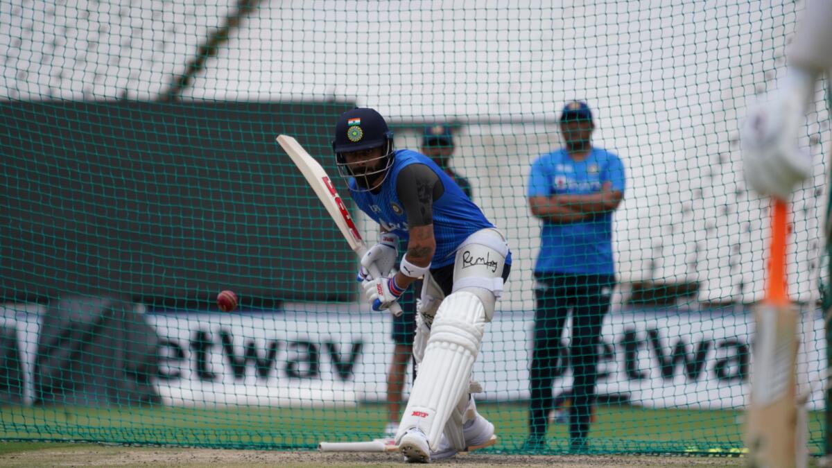 Indian Test skipper Virat Kohli during a practice session at The Wanderers. — BCCI