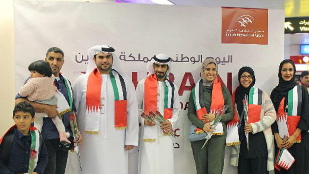 Sharjah airports special welcome for passengers on Bahrains National Day 