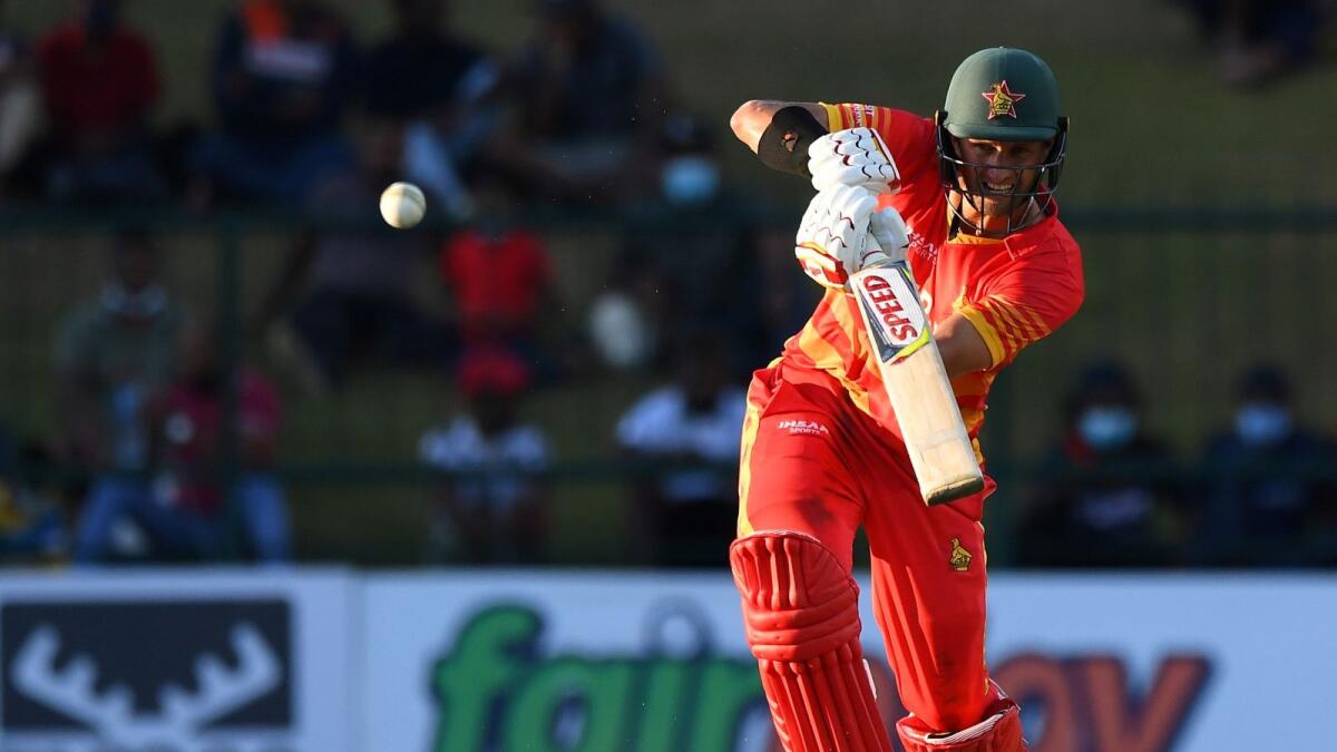 Zimbabwe's Craig Ervine plays a shot against Sri Lanka on Tuesday. — AFP