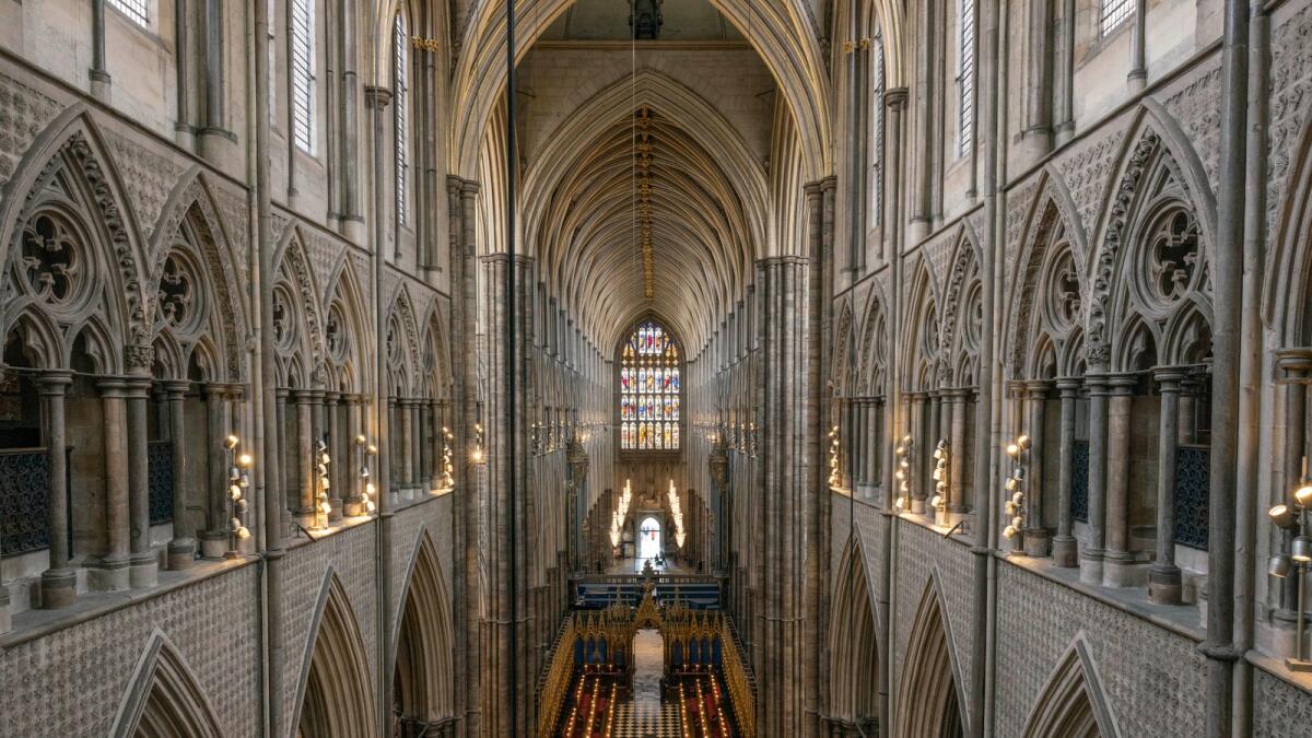 A view inside Westminster Abbey in London. Westminster Abbey has been used as Britain’s coronation church since William the Conqueror in 1066, with the exception of kings Edward V and Edward VIII, who were not crowned. King Charles will be the 40th reigning monarch to be crowned there during a ceremony on May 6, 2023. — AP