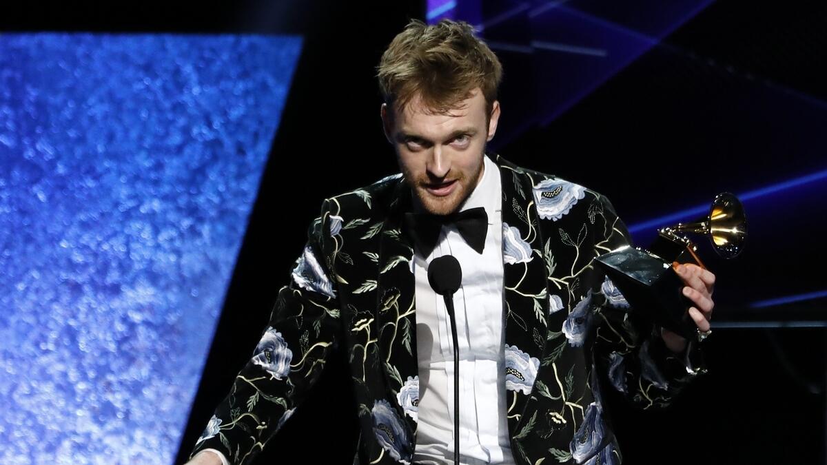Finneas — who co-wrote, produced and engineered his sister’s debut album, “When We All Fall sleep, Where Do We Go?” — won best engineered album (non-classical), best pop vocal album (shared with his sister) and non-classical producer of the year.“My heart is beating so fast right now,” Finneas said. “This award belongs to my sister Billie for her trust and vision.”