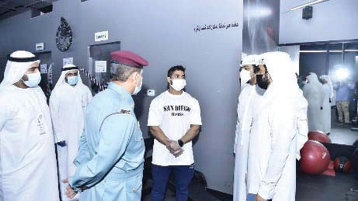 Officials during inspection at an establishment in Khor Fakkan. — Supplied photo