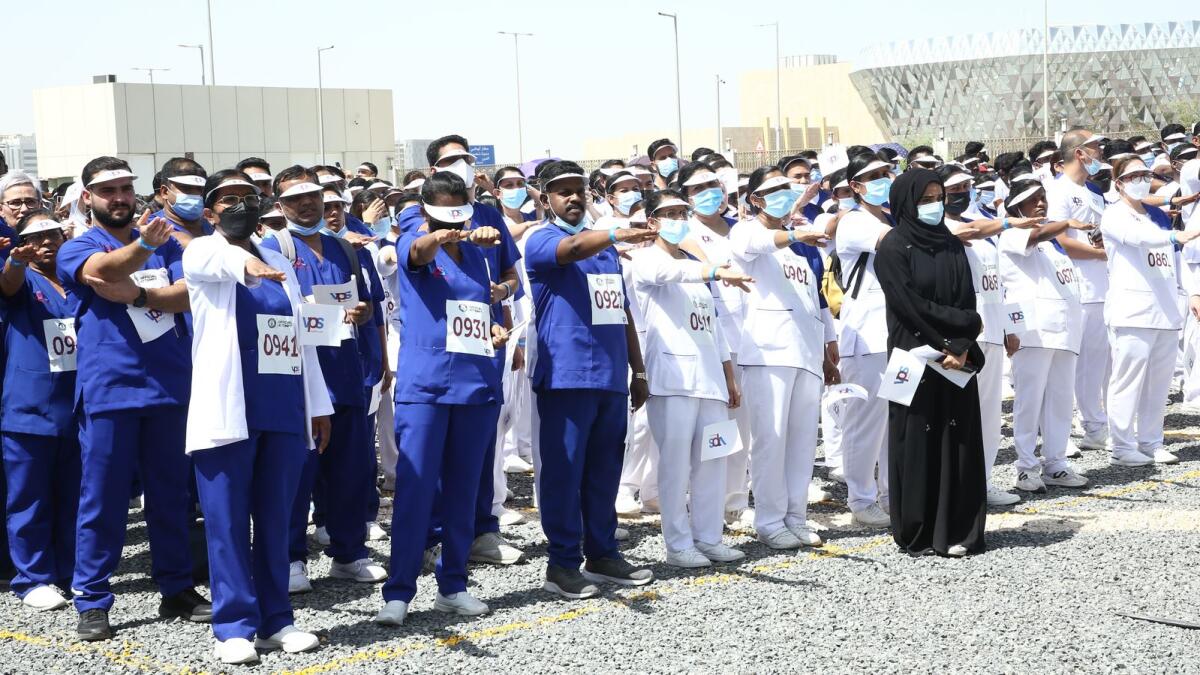 Nurses held a minute’s silence to pay tribute to a frontline nurse who passed away in line of duty during the pandemic