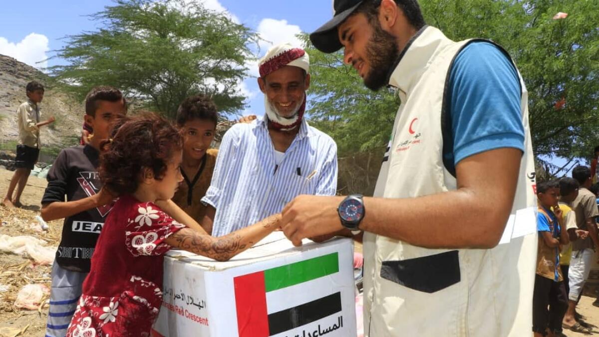 UAE, Emirates Red Crescent, launched, annual, charitable, Eid Al Adha, clothing, project, food aid, Yemen