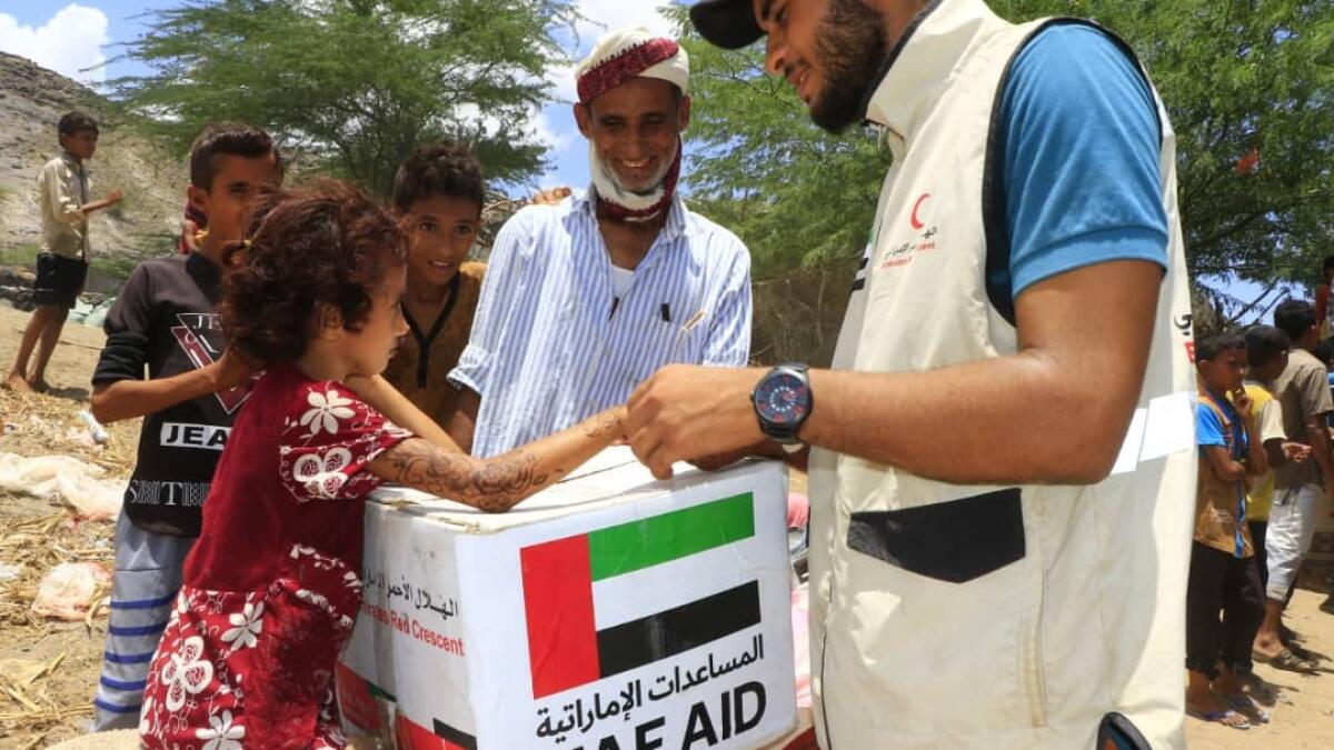 UAE, Emirates Red Crescent, launched, annual, charitable, Eid Al Adha, clothing, project, food aid, Yemen