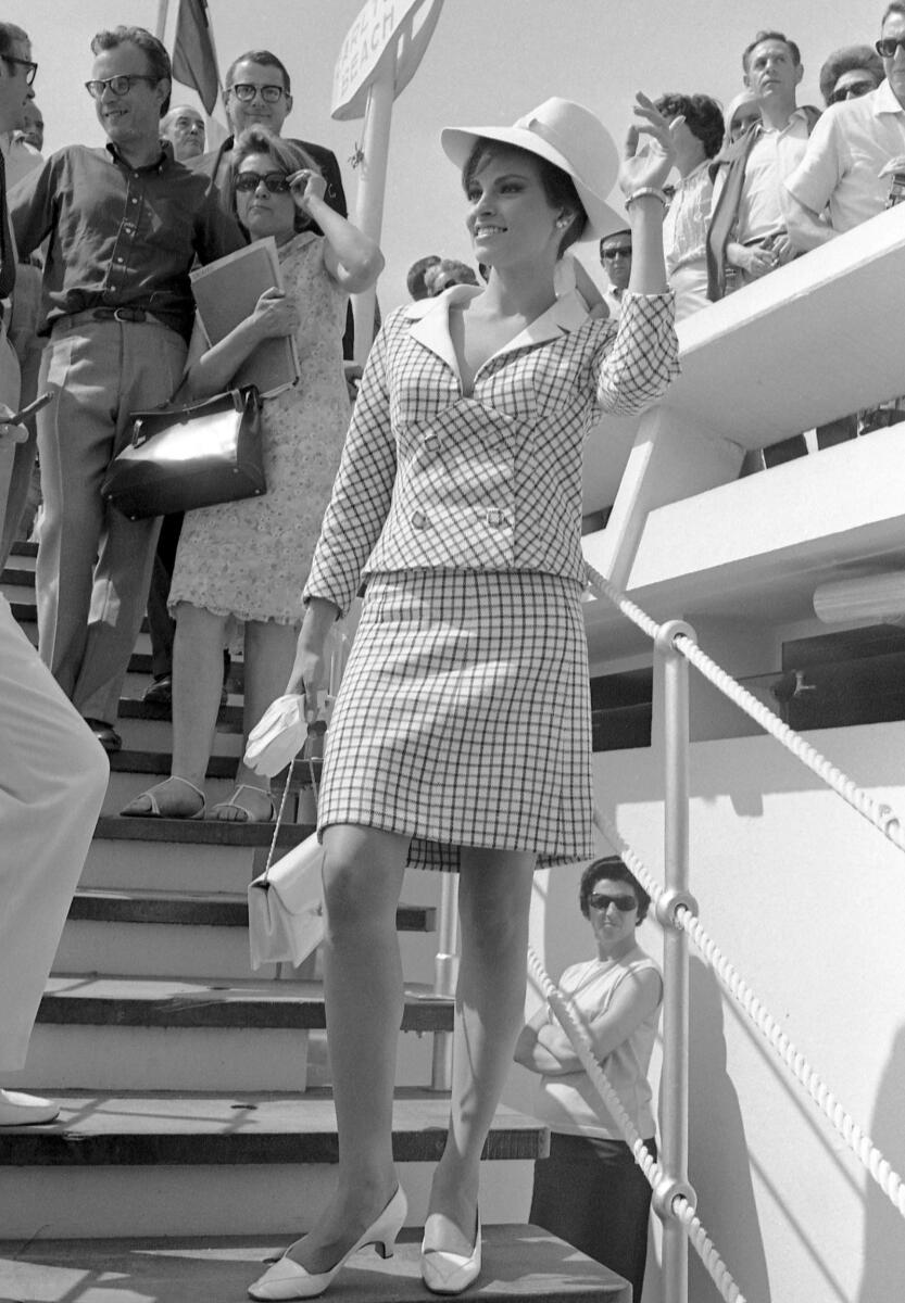 Raquel Welch appears at the Cannes Film Festival in Southern France on May 20, 1966