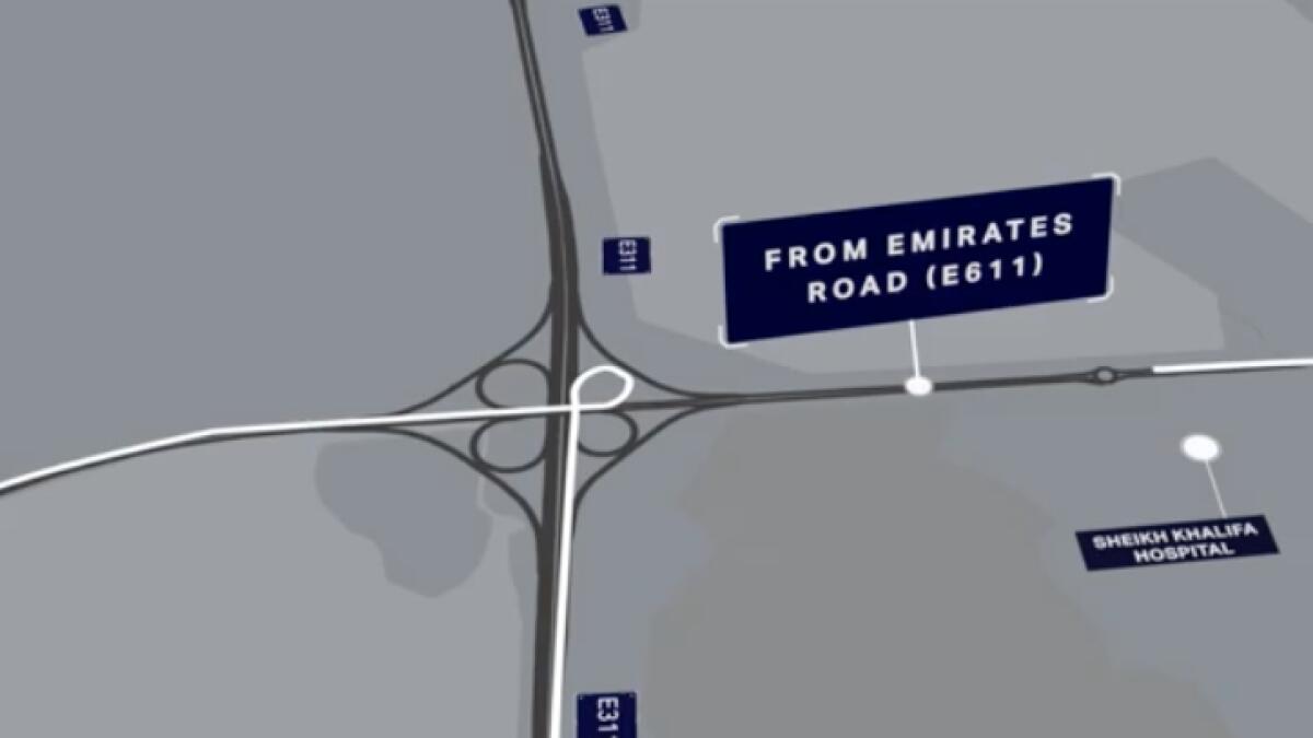 Traffic from Emirates Road (E611) should use Al Shohadaa Road, and will be directed to car parks 2 and 4.