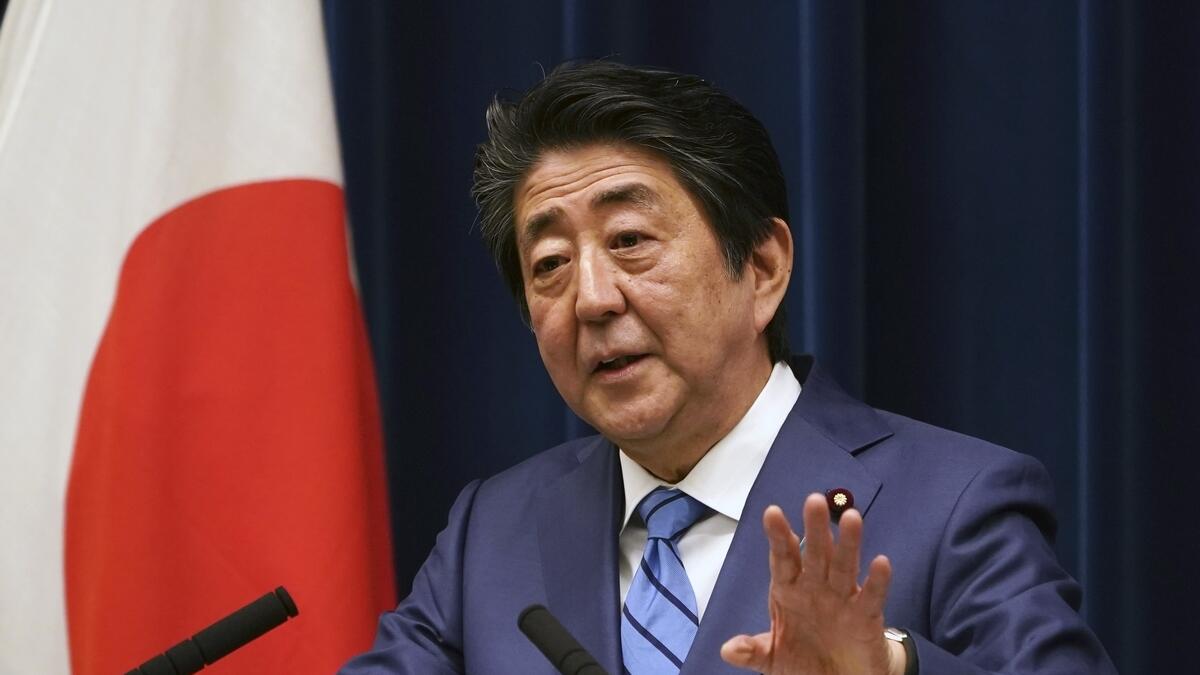 Japanese Prime Minister Shinzo Abe answers a question during his press conference (AP)
