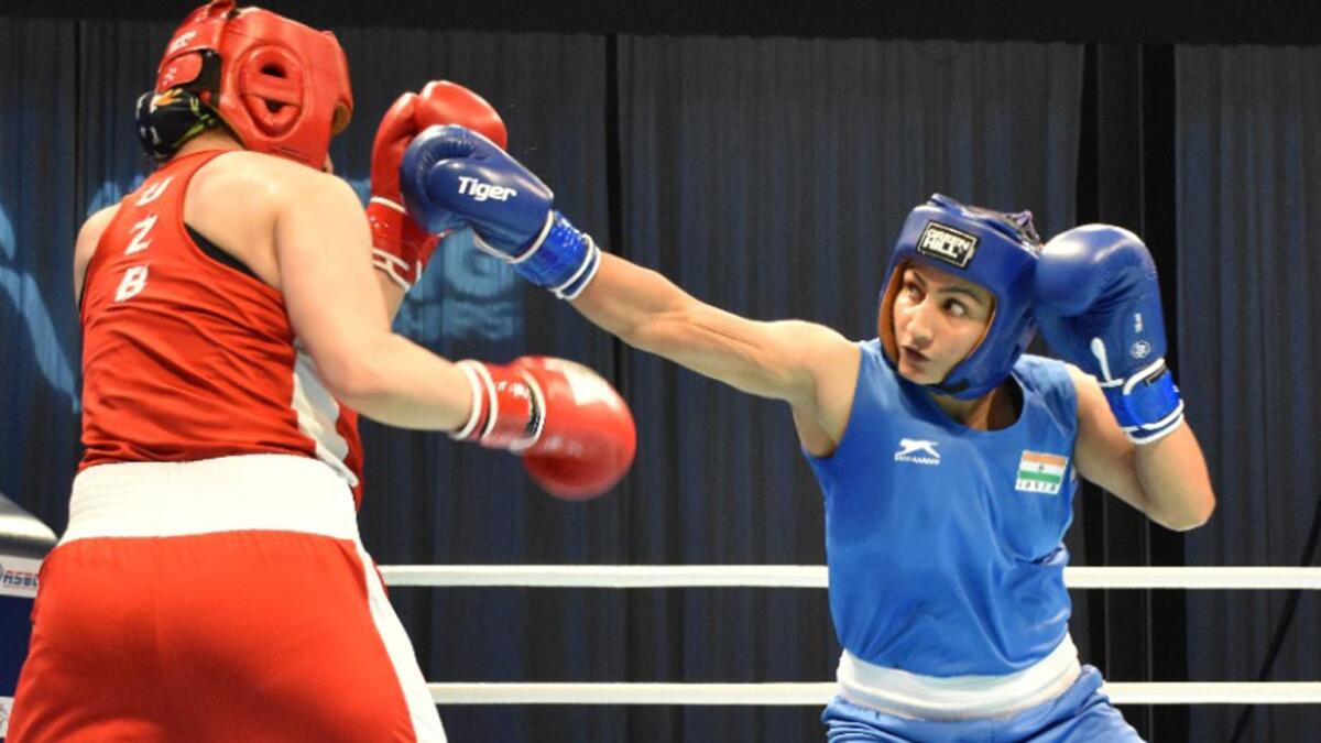 Pooja Rani clinched a second successive gold with a comprehensive victory over Mavluda Movlonova of Uzbekistan. — Supplied photo