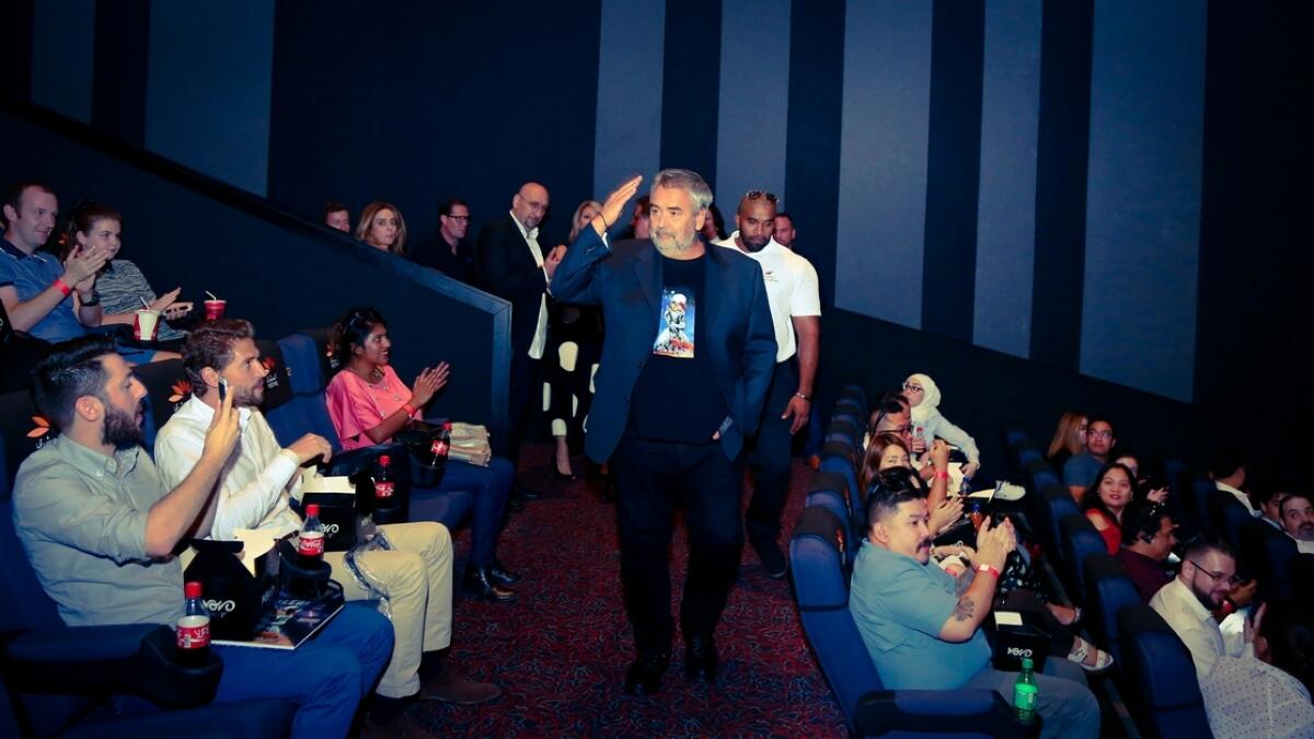 Luc Besson at the Novo Cinema premiere, Dubai Festival City