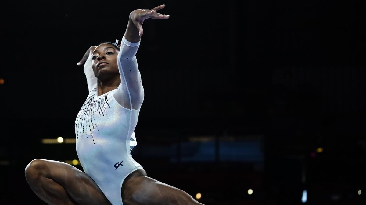 Biles stays calm as record golden sweep beckons