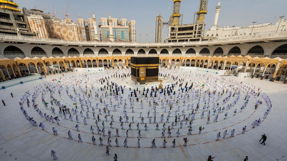 Muslim, pilgrims, santised pebbles, stoned, devil, last, major, ritual, Haj 2020, Saudi Arabia