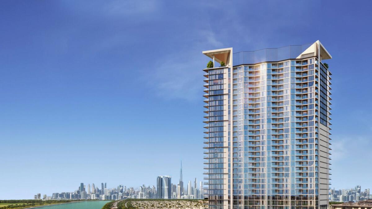 The 592-apartment Waves is one of the 12 towers Sobha plans to build at the Dh8 billion — The Waterfront District — the centrepiece of the eight million square feet freehold Sobha Hartland master development. — Supplied photo