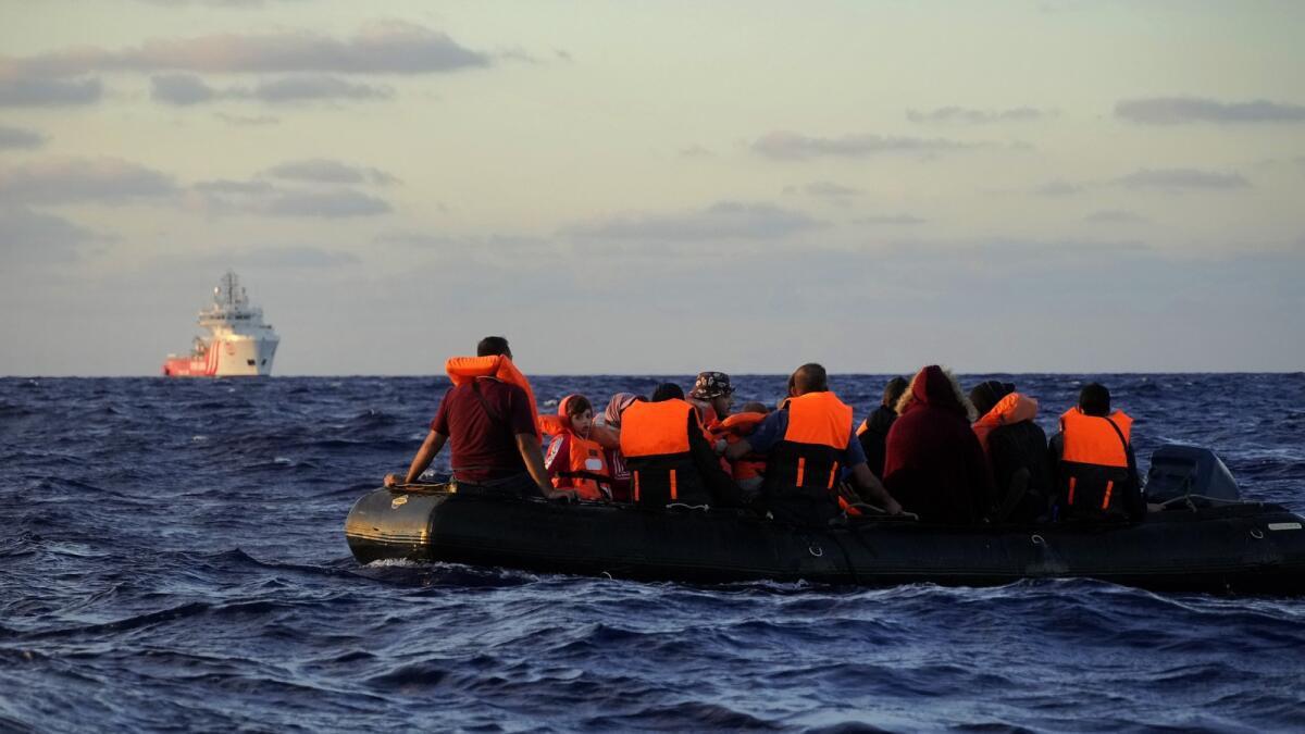 A migrant rescue operation off the coast of Libya. — AP file