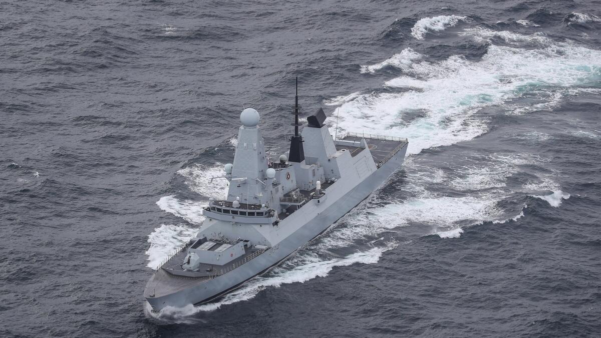A view of the HMS Diamond off the coast of Scotland in October, 2020. — AP file