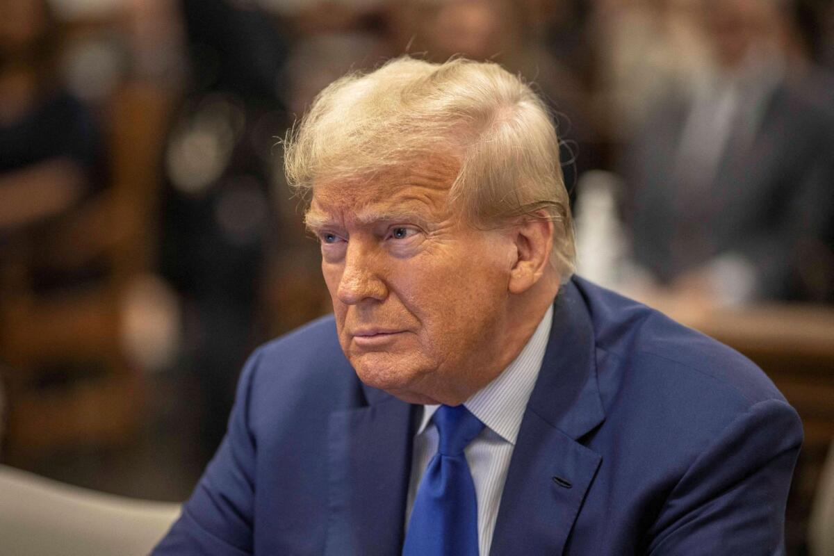 FILE PHOTO: Former U.S. President Donald Trump attends the Trump Organisation civil fraud trial. Photo: Reuters
