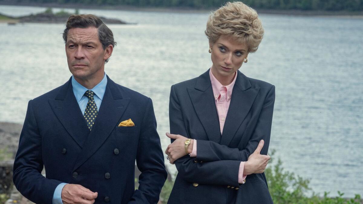 Dominic West as Prince Charles, and Elizabeth Debicki as Princess Diana in a scene from 'The Crown' (Photo: AP)