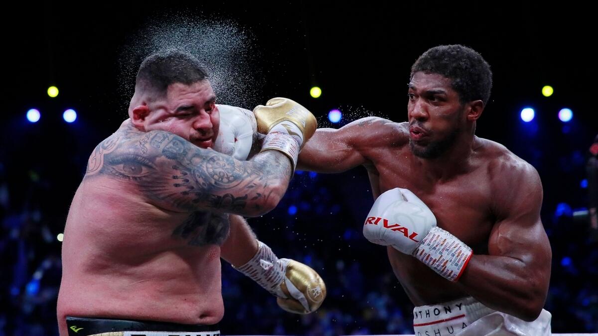 Anthony  Joshua regained the WBA, IBF and WBO titles with a unanimous points win over Andy Ruiz Jr in Saudi Arabia in December (AFP)