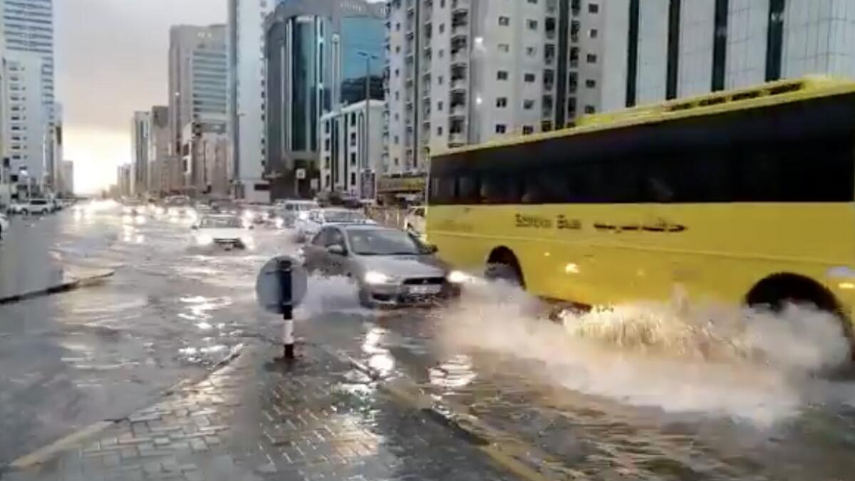 Video: Thunderstorm, heavy rains continue to lash UAE   